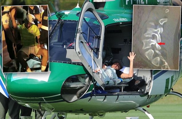 Neymar Diangkut Helikopter untuk Jalani Pemulihan